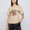 BOSS EVINA - Camiseta Estampada - Beige, Mujer