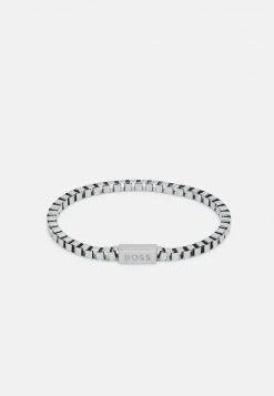 BOSS CHAIN FOR HIM - Pulsera - Silver-coloured, Hombre