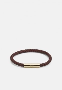 BOSS BRAIDED - Pulsera - Brown, Hombre