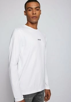 BOSS TCHARK 1 - Camiseta De Manga Larga - White, Hombre -Outlet BOSS Tienda 19c9afbb012f4bf0befcfc3466b09748