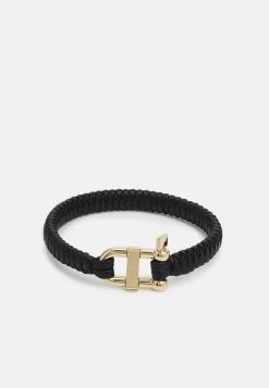BOSS SAILING - Pulsera - Black/gold-coloured, Hombre