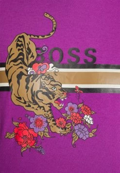 BOSS EVINA - Camiseta Estampada - Bright Purple, Mujer -Outlet BOSS Tienda 263a2d804d65446880ce34603a5bc660
