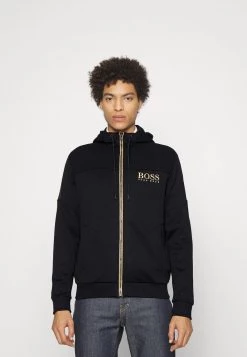 BOSS SAGGY - Sudadera Con Cremallera - Black/gold, Hombre