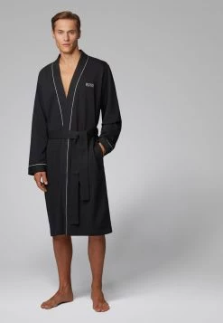 BOSS AUTHENTIC - Albornoz - Black, Hombre