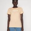 BOSS Camiseta Estampada - Light Pastel Orange, Mujer