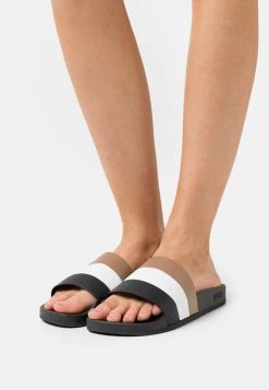 BOSS Sandalias Planas - Open Brown, Mujer