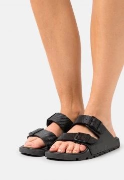 BOSS SURFLEY SAND - Sandalias Planas - Black, Mujer