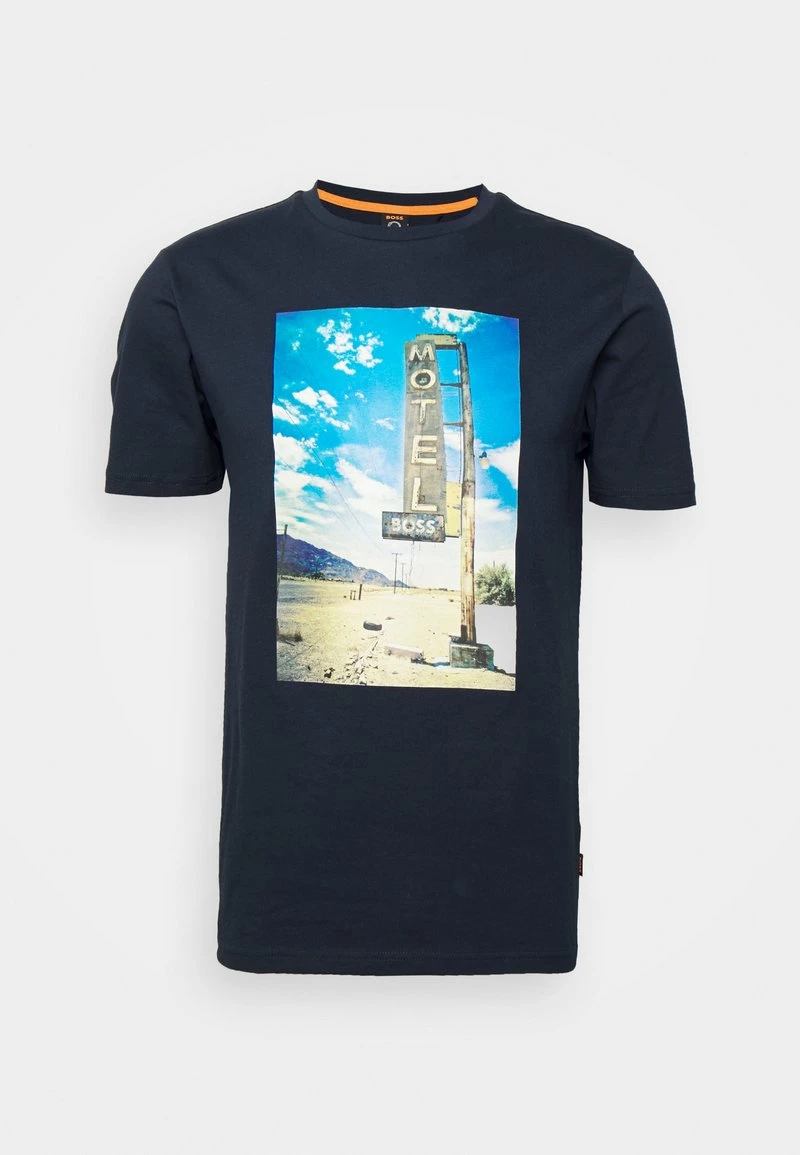 BOSS THINKING - Camiseta Estampada - Dark Blue, Hombre 4 BOSS THINKING - Camiseta Estampada - Dark Blue, Hombre - Imagen 4