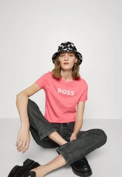 BOSS ELOGO - Camiseta Estampada - Medium Pink, Mujer -Outlet BOSS Tienda 5389c6f4bfcd4c51b5d066e763753bc4