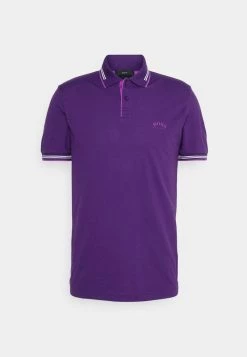 BOSS PAUL CURVED - Polo - Dark Purple, Hombre
