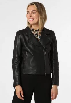 BOSS SALELI - Chaqueta De Cuero - Schwarz, Mujer