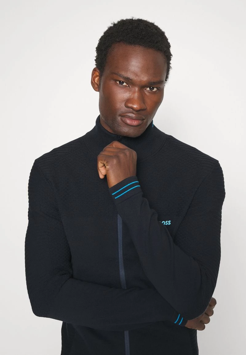 BOSS ZODIR - Sudadera Con Cremallera - Dark Blue, Hombre 4 BOSS ZODIR - Sudadera Con Cremallera - Dark Blue, Hombre - Imagen 4