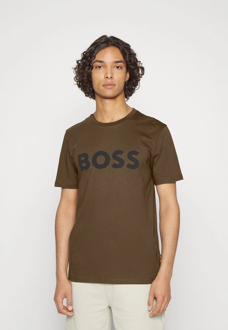 BOSS Thinking - Camiseta Estampada - Dark Green, Hombre 1 BOSS Thinking - Camiseta Estampada - Dark Green, Hombre