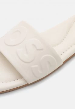 BOSS ADDISON SLIDE - Sandalias Planas - Open White, Mujer -Outlet BOSS Tienda 62d4e8dc8f1c4d48906b74a18f3fc29c