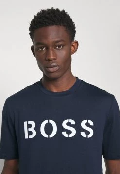 BOSS TETRY - Camiseta Estampada - Dark Blue, Hombre -Outlet BOSS Tienda 6bb2b9d831b441dab2d1a1ffee08ad92