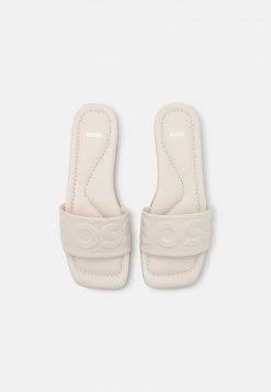 BOSS ADDISON SLIDE - Sandalias Planas - Open White, Mujer -Outlet BOSS Tienda 6e4f4130a301477fbbc032e41d32674e