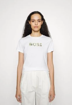 BOSS ELOGO - Camiseta Estampada - White, Mujer