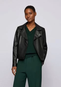 BOSS SALELI - Chaqueta De Cuero - Schwarz, Mujer -Outlet BOSS Tienda 76c002f8703a4575946dc4b7350fc0bd