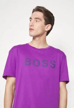 BOSS Camiseta Estampada - Bright Purple, Hombre