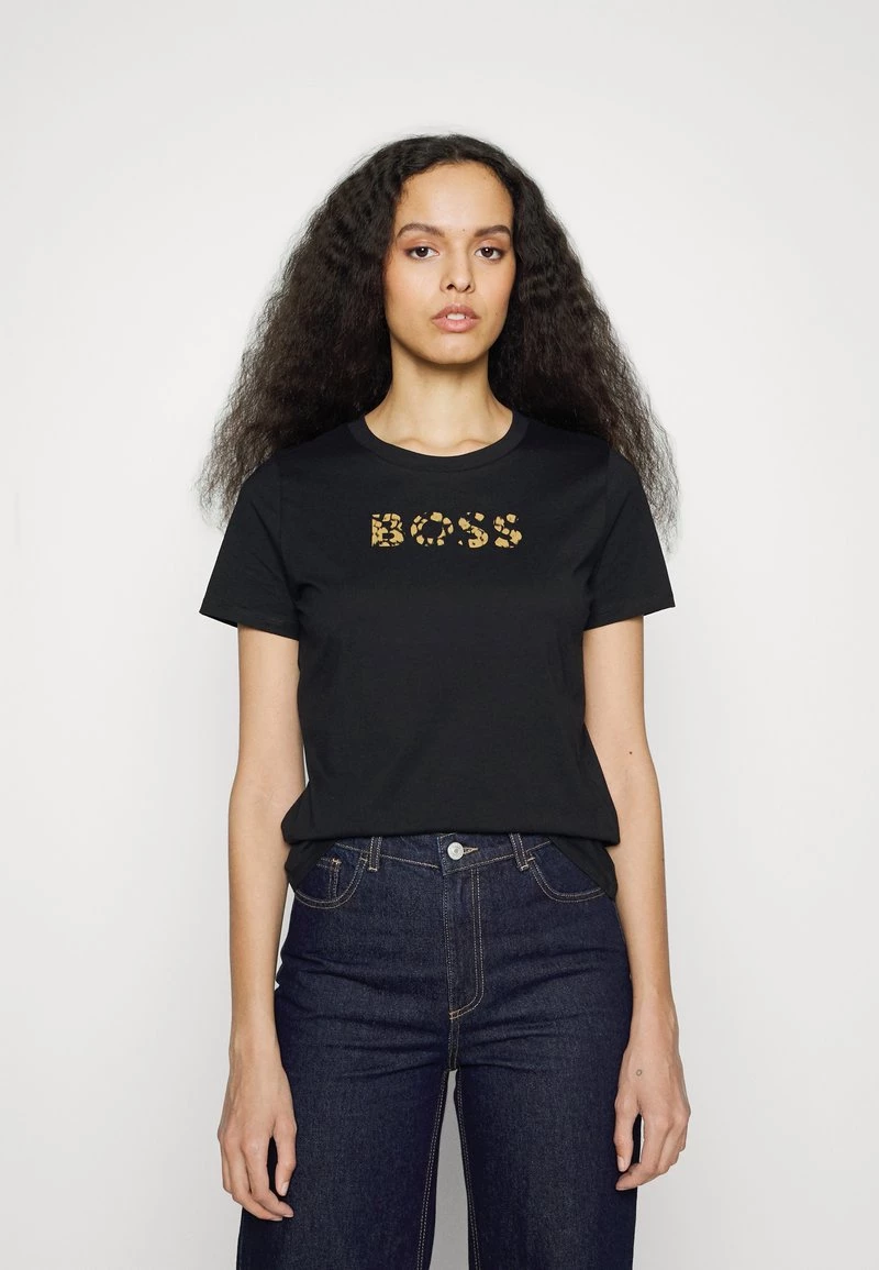 BOSS ELOGO - Camiseta Estampada - Charcoal, Mujer 1 BOSS ELOGO - Camiseta Estampada - Charcoal, Mujer