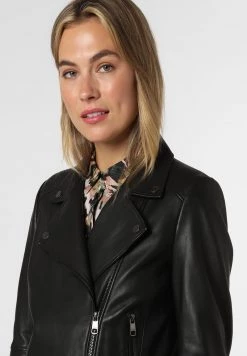 BOSS SALELI - Chaqueta De Cuero - Schwarz, Mujer -Outlet BOSS Tienda 8598a867cdec4cd685f604d23b5d704b