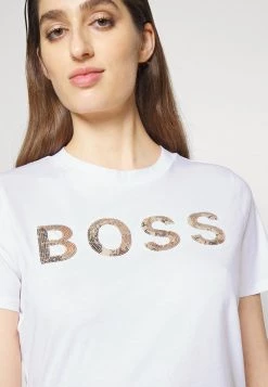 BOSS ELOGO - Camiseta Estampada - White, Mujer -Outlet BOSS Tienda 8e94272fe337445291a84825a4fa7a5f