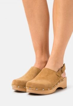 BOSS BRIT - Zuecos - Dark Yellow, Mujer