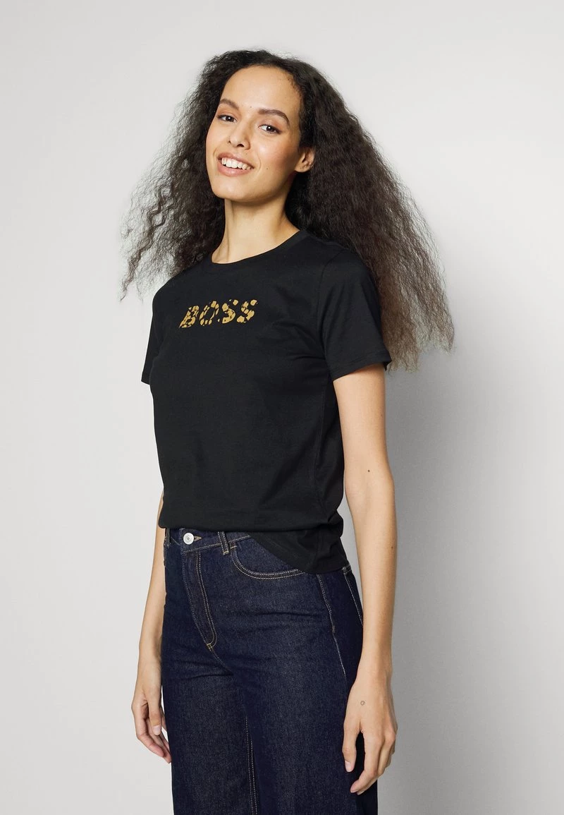 BOSS ELOGO - Camiseta Estampada - Charcoal, Mujer 4 BOSS ELOGO - Camiseta Estampada - Charcoal, Mujer - Imagen 4