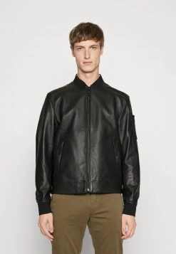BOSS MALBA - Chaqueta De Cuero - Black, Hombre