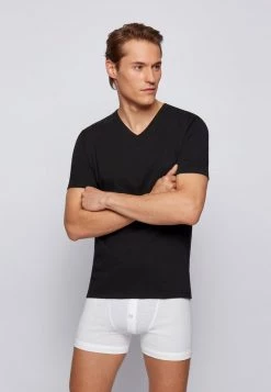 BOSS 3 PACK - Camiseta Interior - Black, Hombre