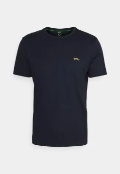 BOSS TEE CURVED - Camiseta Básica - Dark Blue, Hombre -Outlet BOSS Tienda 9d6b7493975349c697cd8ad09e4fd4cd