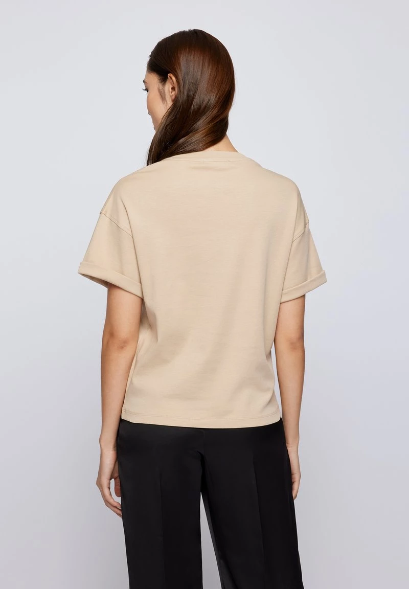 BOSS EVINA - Camiseta Estampada - Beige, Mujer 3 BOSS EVINA - Camiseta Estampada - Beige, Mujer - Imagen 3