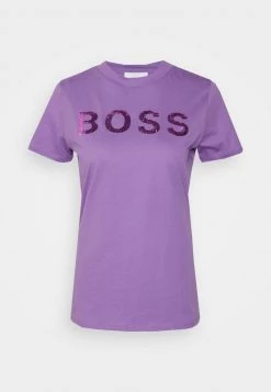 BOSS ELOGO - Camiseta Estampada - Open Purple, Mujer