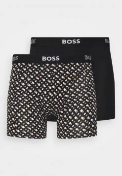 BOSS BOXER BRIEF PRINT 2 PACK - Culotte - Black, Hombre
