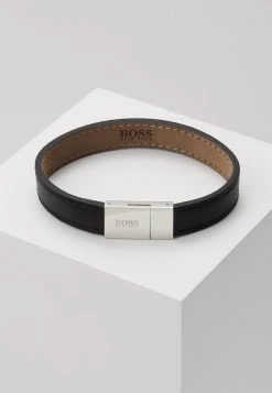 BOSS ESSENTIALS - Pulsera - Black/silver-coloured, Hombre