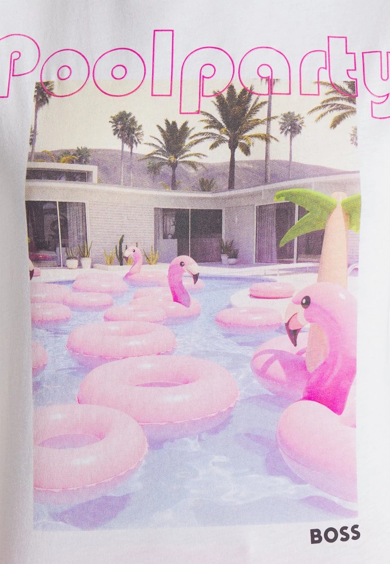 BOSS SUMMER - Camiseta Estampada - Open White, Mujer 7 BOSS SUMMER - Camiseta Estampada - Open White, Mujer - Imagen 7