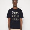 BOSS TEELOGOFUN - Camiseta Estampada - Dark Blue, Hombre