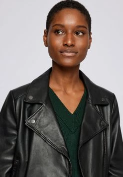 BOSS SALELI - Chaqueta De Cuero - Schwarz, Mujer -Outlet BOSS Tienda b5b2429cb038493aafd50bba397c27c3