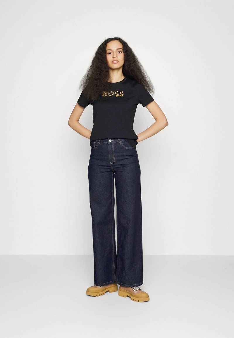 BOSS ELOGO - Camiseta Estampada - Charcoal, Mujer 2 BOSS ELOGO - Camiseta Estampada - Charcoal, Mujer - Imagen 2