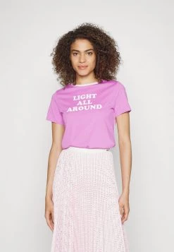 BOSS ESLOGAN - Camiseta Estampada - Open Pink, Mujer