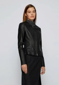BOSS SANOA - Chaqueta De Cuero - Black, Mujer