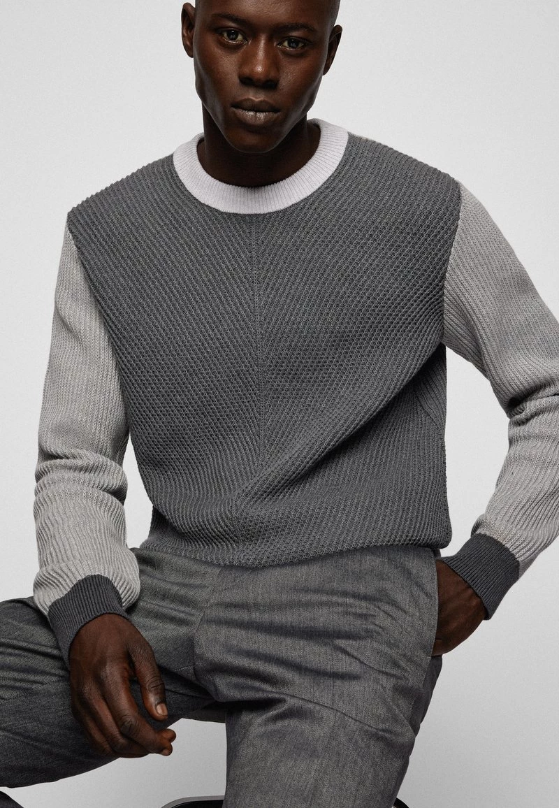 BOSS URAMBO - Jersey De Punto - Medium Grey, Hombre 4 BOSS URAMBO - Jersey De Punto - Medium Grey, Hombre - Imagen 4