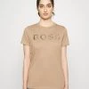 BOSS ELOGO - Camiseta Estampada - Open Beige, Mujer