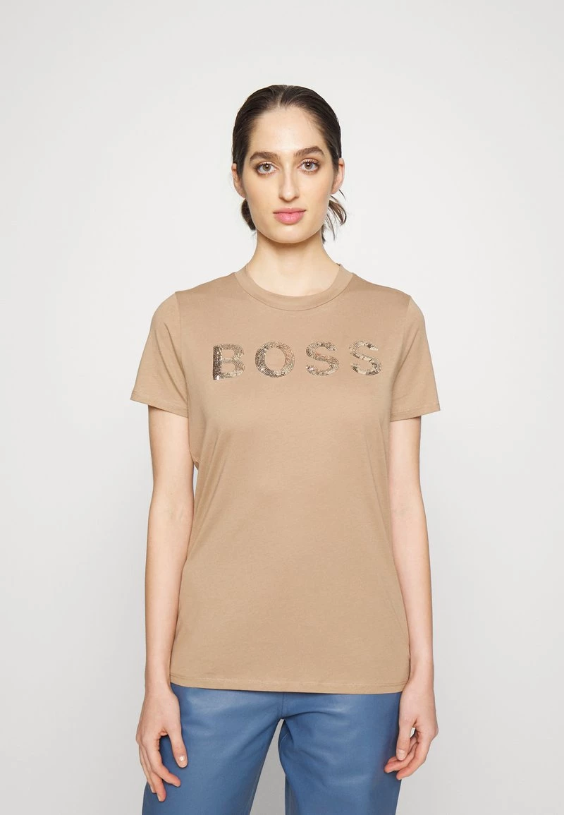 BOSS ELOGO - Camiseta Estampada - Open Beige, Mujer 1 BOSS ELOGO - Camiseta Estampada - Open Beige, Mujer