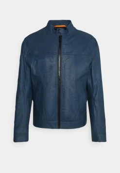 BOSS JOSEP - Chaqueta De Cuero - Navy, Hombre