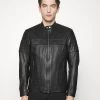BOSS JUNOW - Chaqueta De Cuero - Black, Hombre