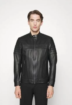 BOSS JUNOW - Chaqueta De Cuero - Black, Hombre