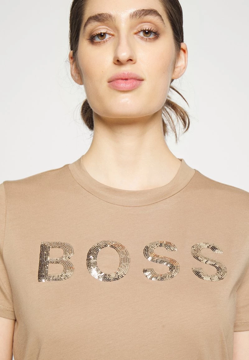 BOSS ELOGO - Camiseta Estampada - Open Beige, Mujer 6 BOSS ELOGO - Camiseta Estampada - Open Beige, Mujer - Imagen 6