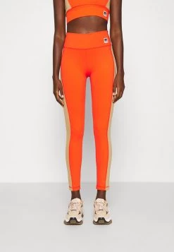 Boss X Russell Athletic COLOUR BLOCK - Leggings - Orange, Mujer
