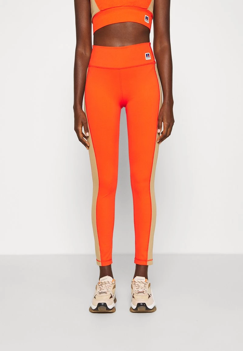 Boss X Russell Athletic COLOUR BLOCK - Leggings - Orange, Mujer 1 Boss X Russell Athletic COLOUR BLOCK - Leggings - Orange, Mujer